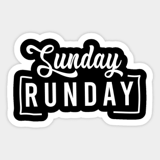 sunday runday Sticker